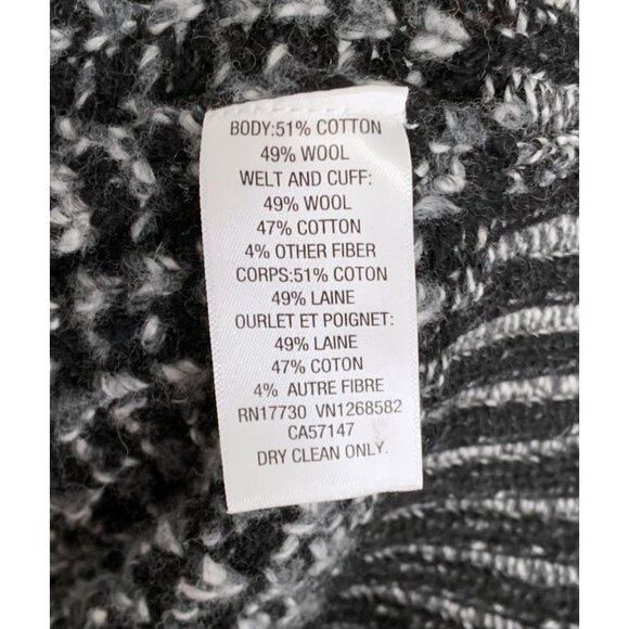RAG & BONE Mens Neiman Marcus Black White Cardigan Wool Blend Sweater Medium - Picture 4 of 4